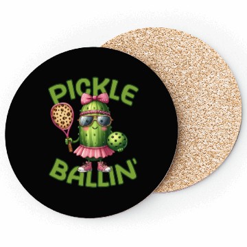 Discover Pickle Ballin Pickleball Dink This Coasters