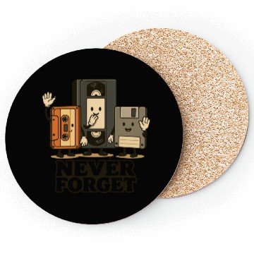 Discover Retro Cassette Tape and Floppy Disk Design Coasters