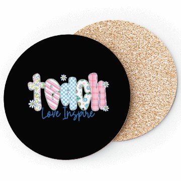 Discover Preppy Teacher Teach Love Inspire Coasters