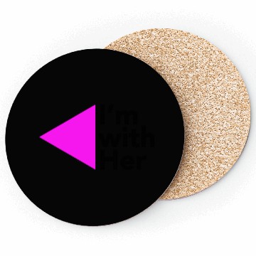 Discover I'm with Her (Left triangle) Coasters