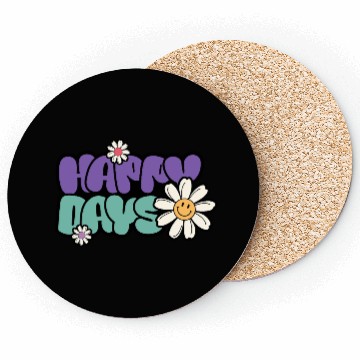 Discover Happy Days | Groovy Retro Daisy Flower Coasters