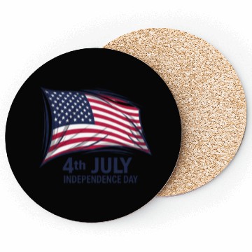 Discover US flag independence day Coasters