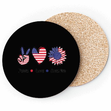 Discover Peace Love America Coasters