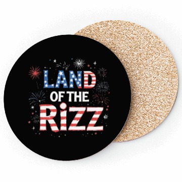 Discover Land of the Rizz funny Patriotic day 4th Of July Coasters