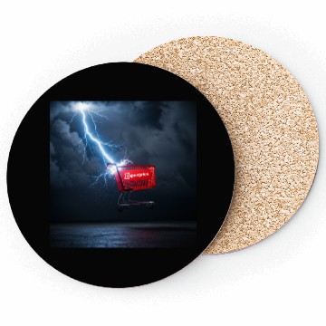 Discover Electric Storm Art Coasters