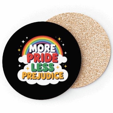 Discover More Pride Less Prejudice Rainbow Pride Month LGBT Coasters