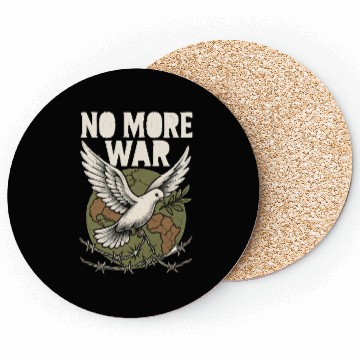 Discover No More War - Peace Dove Anti War Activist Design Coasters
