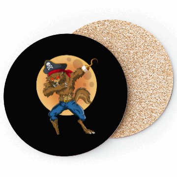 Discover Dabbing Werewolf Pirate Halloween Pirate Coasters
