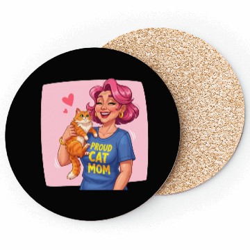 Discover Proud Cat Mom Style Coasters