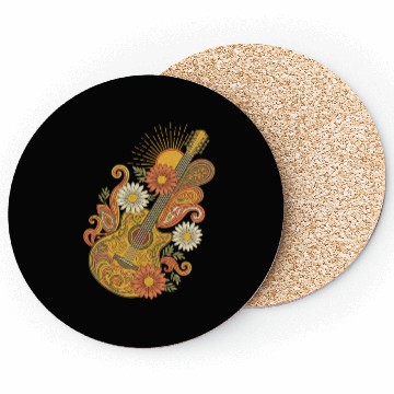 Discover Groovy Guitar Sunset Coasters