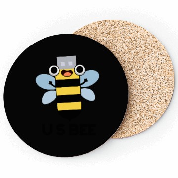 Discover US Bee Funny USB Technical Pun Coasters