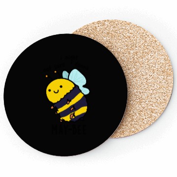 Discover May-bee Funny Insect Bee Pun Coasters