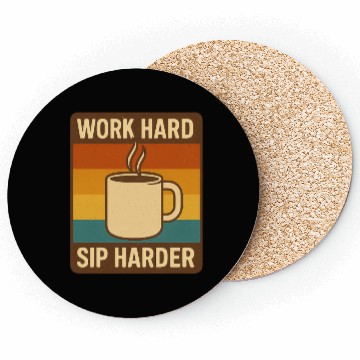 Discover Retro Coffee Motivational Design Coasters