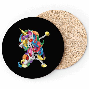 Discover Dabbing Zombie Unicorn Halloween Coasters