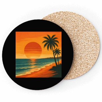 Discover Retro vintage sunset Coasters