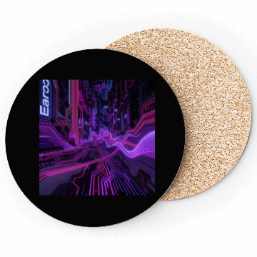 Discover Cyberpunk Cityscape Coasters