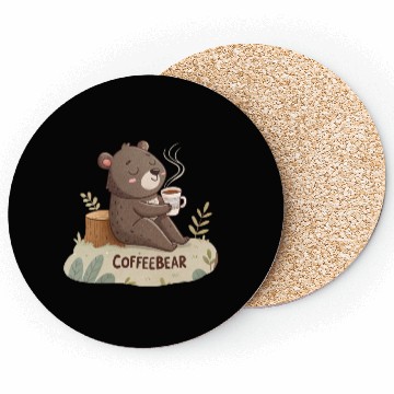 Discover Brewster the Coffee Cub Coasters