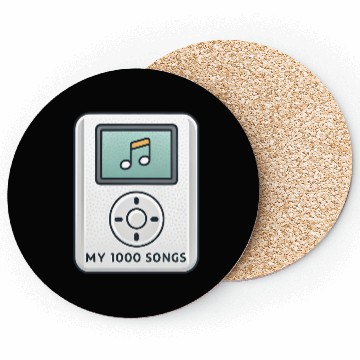 Discover My 1000 Songs MP3 Player Retro 2000s Y2K Coasters