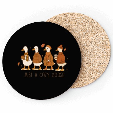 Discover Just A Cozy Goose Autumn Edition Coasters