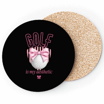 Discover Golf Is My Aesthetic Coasters