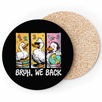 Discover Bruh We Back Silly Goose Back to School Coasters