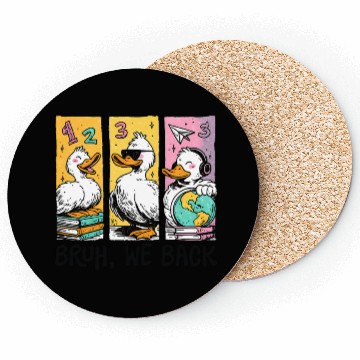Discover Bruh We Back Silly Goose Back to School Coasters