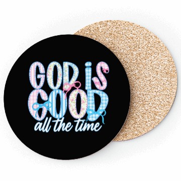 Discover God Is Good All The Time Preppy Boho Christian Coasters