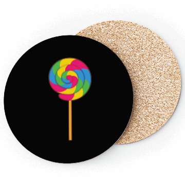 Discover Lollipop Rainbow Sucker Candy Halloween Costume Coasters