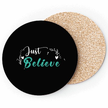 Discover Just Believe original White-Blue Coasters