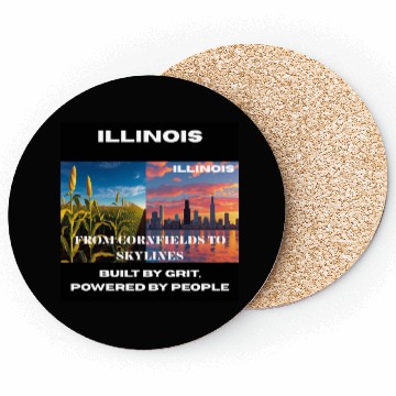 Discover Illinois Midwest Mosaic Art Coasters