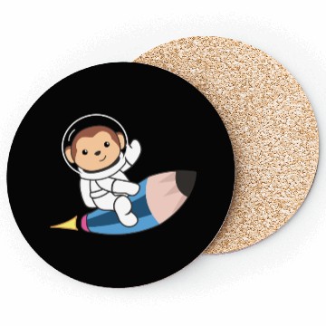 Discover Cute Space Monkey Astronaut Universe Coasters