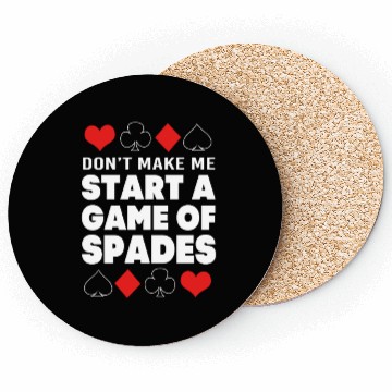 Discover Spades Poker Card Game Coasters