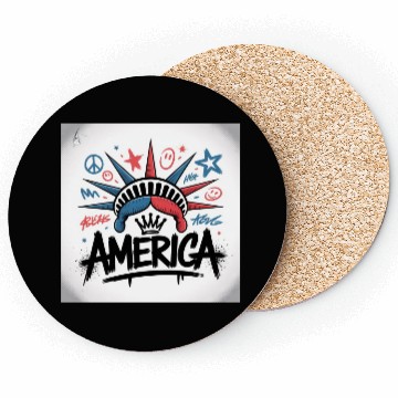 Discover Statue of Liberty USA Graffiti Zero Limit Brand Coasters