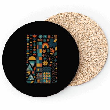 Discover Colorful Geometric Harmony Coasters