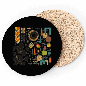Discover Abstract Grid Geometry Coasters