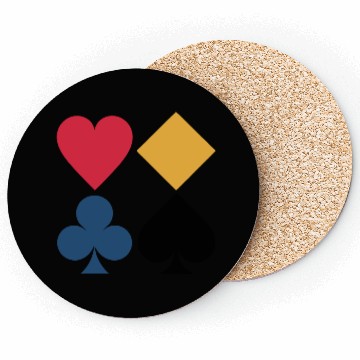 Discover Classic Card Suits Coasters