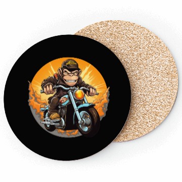 Discover Monkey Motorcycle / Motorcyclist Monkey Coasters