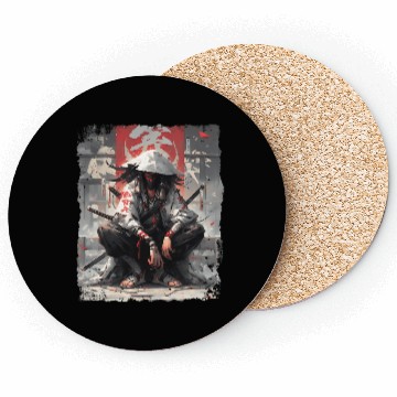 Discover Samurai Sword Katana Ninja Japan Manga Anime Coasters