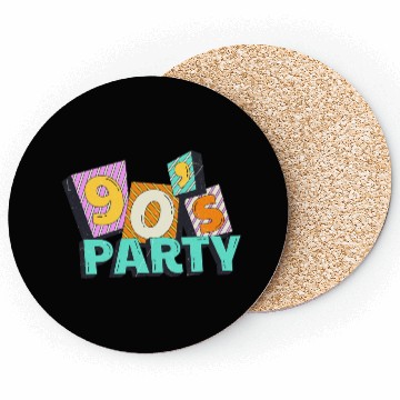 Discover 90s Party Vibes Retro Neon Dance Aesthetic Coasters