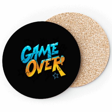 Discover Blue and Yellow Graffiti Game Over Coasters 2025