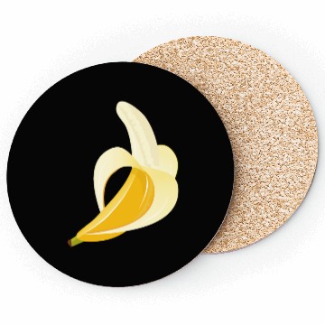 Discover Bright yellow banana – peeled motif Coasters