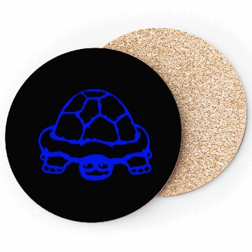 Discover Turtle hiding shy funny grin smile cheeky cute fun Coasters