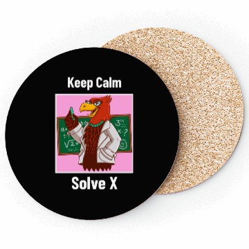 Discover Keep Calm Solve X Algebra Teacher Coasters