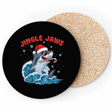 Discover Jingle Jaws – Christmas Holiday with Bite Design Coasters