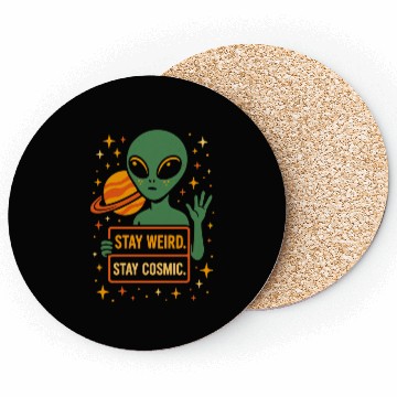 Discover Stay Cosmic Alien Coasters