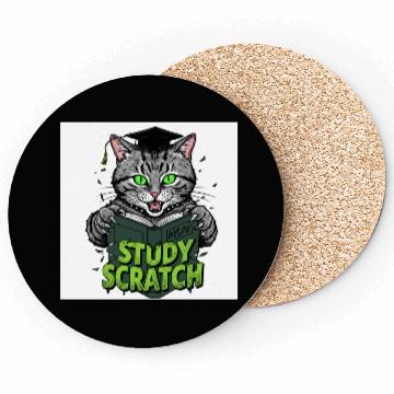 Discover Studious Jungle Leopard Illustration Coasters