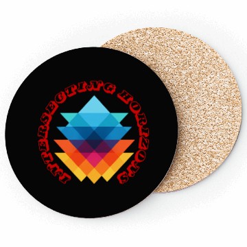 Discover Intersecting Horizons - Colorful Geometric Coasters