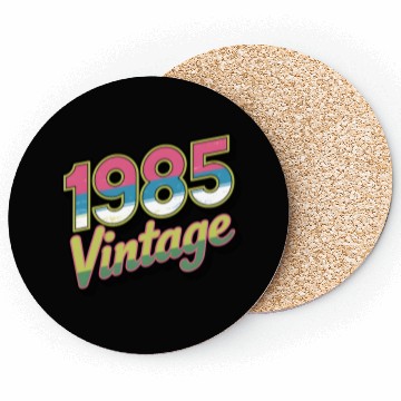 Discover 1985 Vintage Birthday Retro 80s Gift Idea Coasters