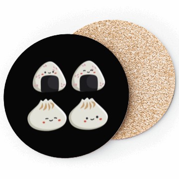 Discover Onigiri and dumpling face character Coasters