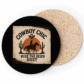 Discover Cowboy Chic Desert Ride Design Coasters